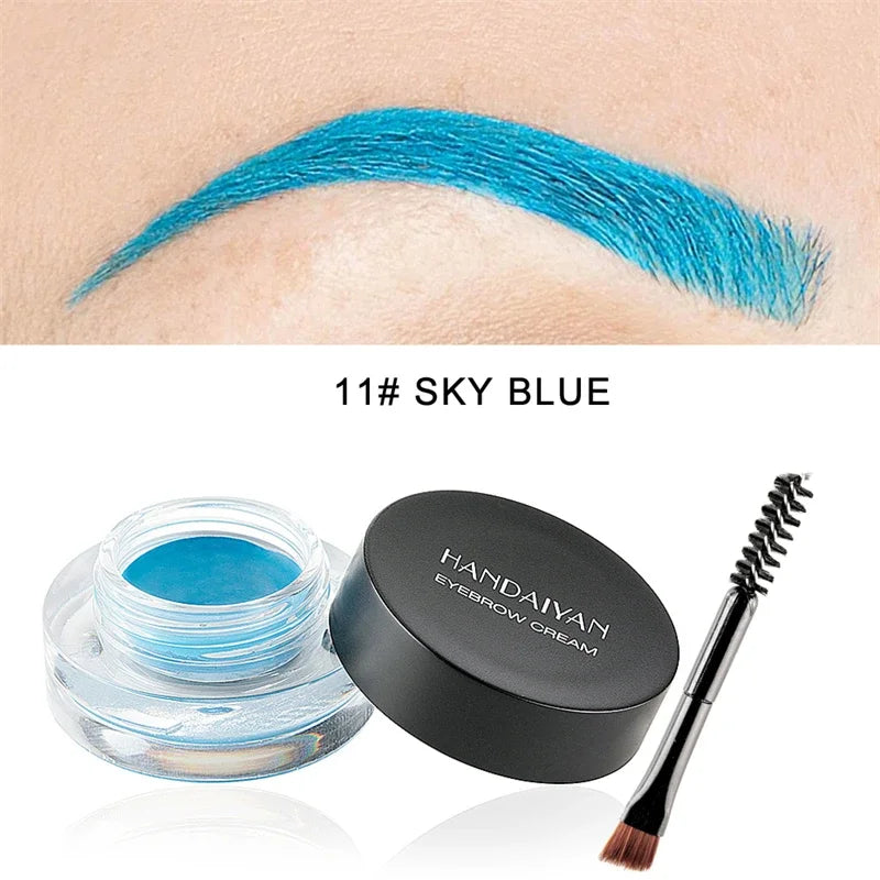 Matte Golded Eyebrow Enhancer Dye Gel Tint Set Waterproof Colour Quick Dry Dyeing Brow Tattoo Tinted Cream Brow Makeup Cosmetic Qme 11