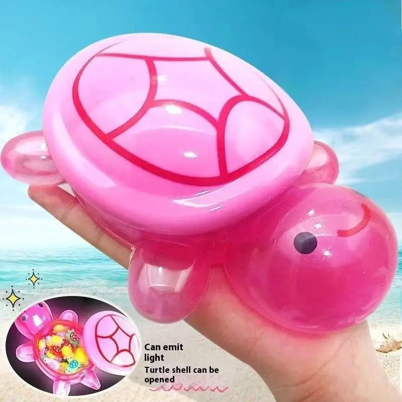 Night Glow Large Turtle+mini Luminous Turtles Figurines Glowing Qme