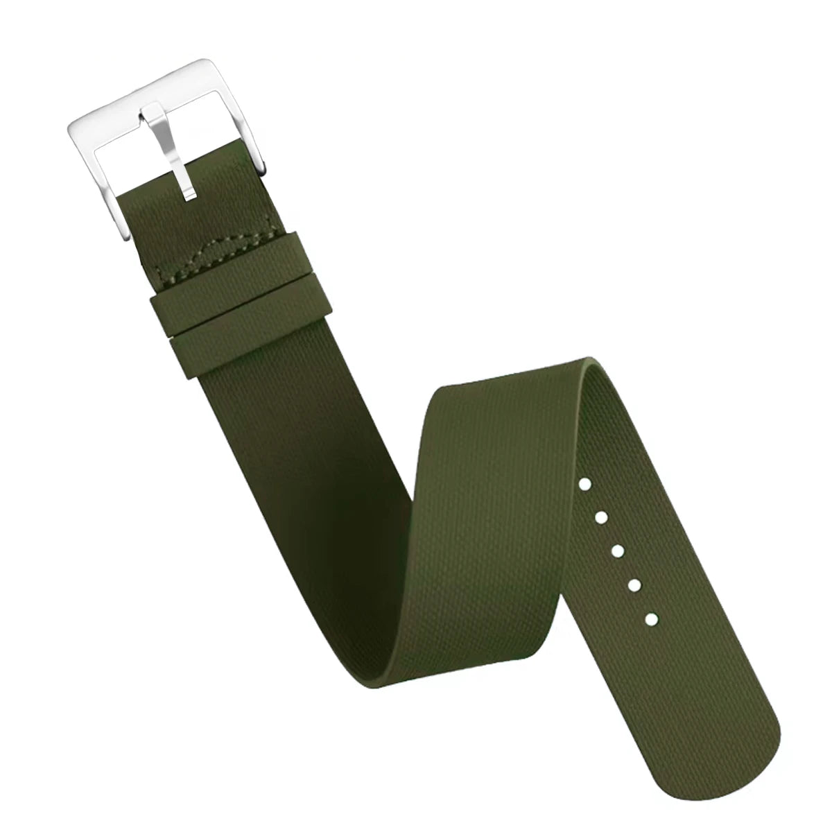 New Sports Fashion for One Piece FKM Watch Strap 20mm 21mm 22mm Rubber Watch Band Wristband for Seiko for Omega watch Qme AGreen 20mm
