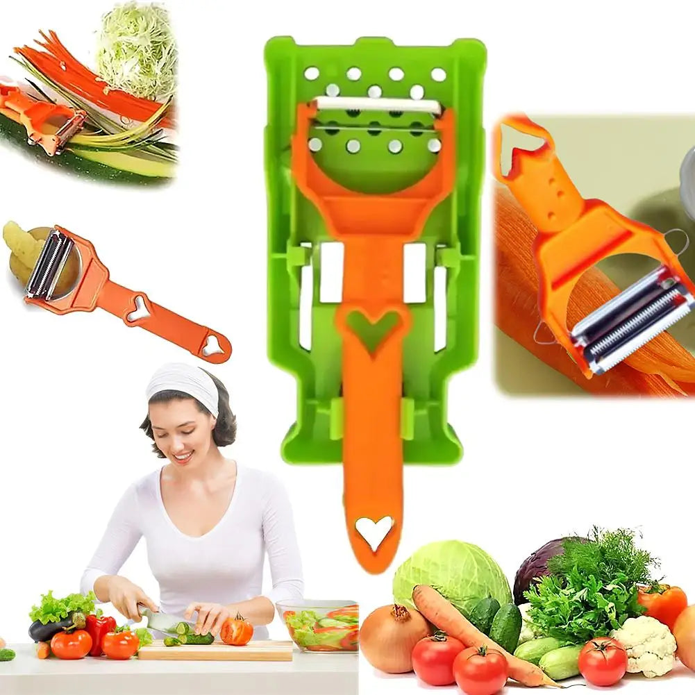 NEW Multi functional Peeler Fruit Vegetable Peeler Stainless Steel Easy To Clean Kitchen Peeling Tool Carrots Potato Orange Qme