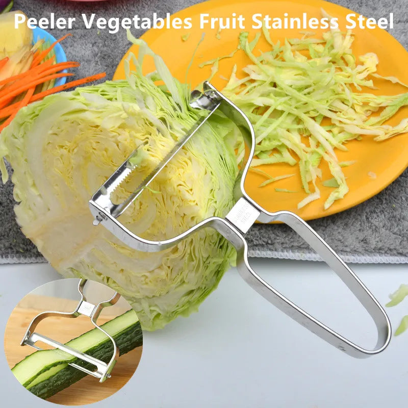 Peeler Vegetables Fruit Stainless Steel Knife Cabbage Graters Salad Potato Slicer Kitchen Accessories Cooking Tools Wide Mouth Qme