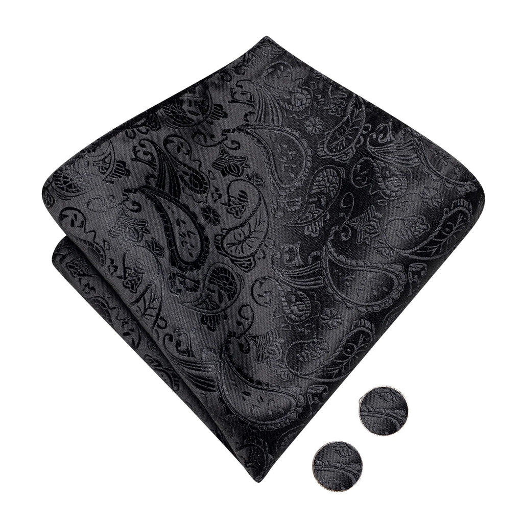 Hi-tie Pre-tied Mens Bowtie Hanky Cufflinks Bow Tie Cravat Male Qme