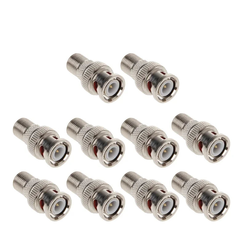 30Pcs/Set BNC Male Plug To F Female Jack Coax Connector Adapter For CCTV Camera Qme