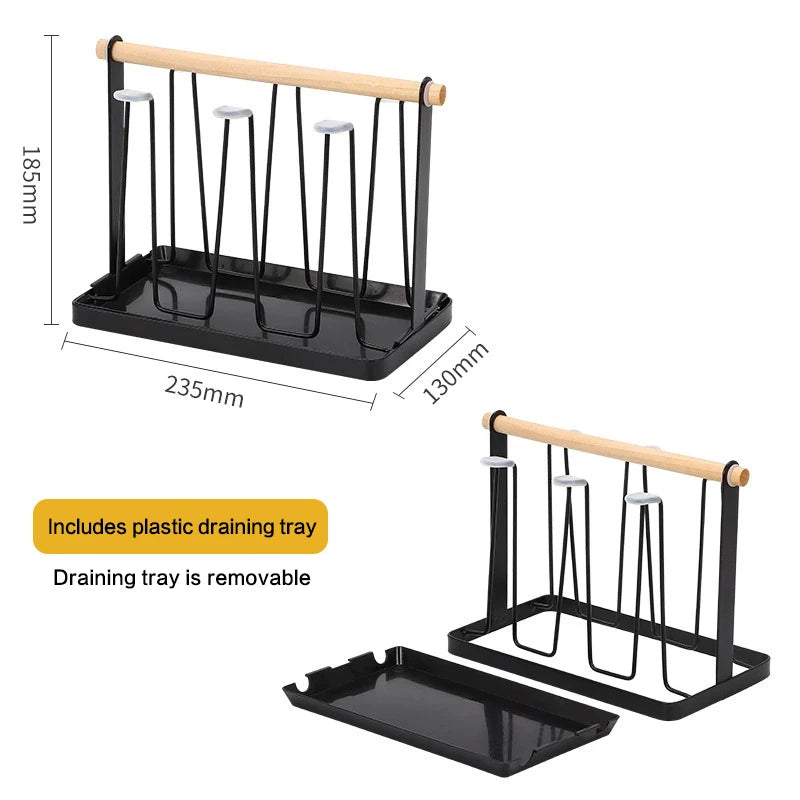 Drain Tray Mug Organizer Shelf Standing Bottle Holderhigh Durable Qme A5