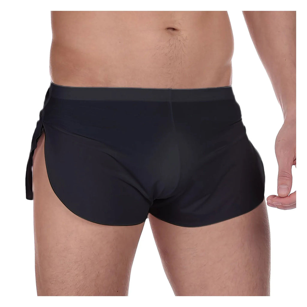 Men's Solid Color Lightweight Underwear Sexy See-throught Three-point Pants Home Comfy Summer Shorts Qme