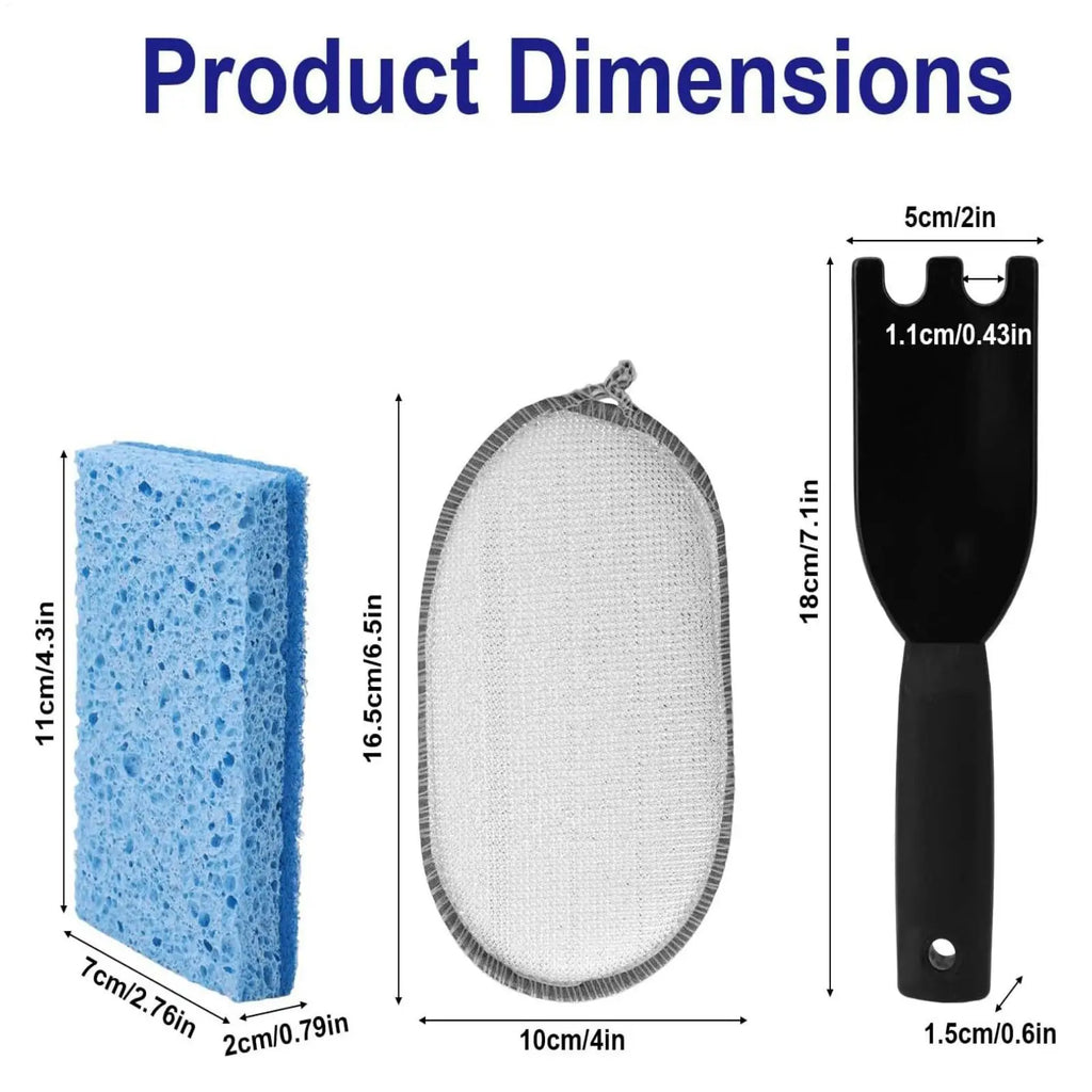 Grill Cleaning Barbecue Scrub Gadgets Sponges Scraper Outdoor Qme