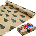 1 Roll Christmas Tree Wrapping Paper - Holiday Christmas and Birthday Decorations, Colorful Gift Wrapping, DIY Party Sup Qme 1Roll