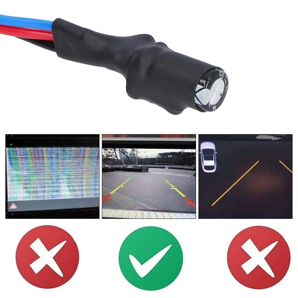 Capacitor Filter Cable Reverse Camera Signal Filter 12V Relay Capacitor Rectifier Cable for Germany/ Car Series Qme