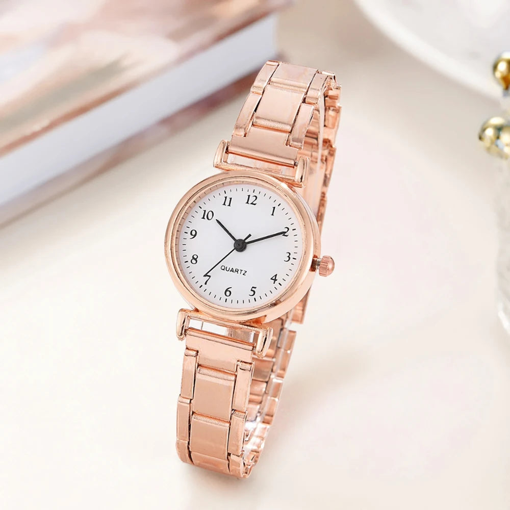 Moda feminina relógios simples pequeno mostrador analógico relógio de quartzo reloj mujer meninas relógio presente Qme 3