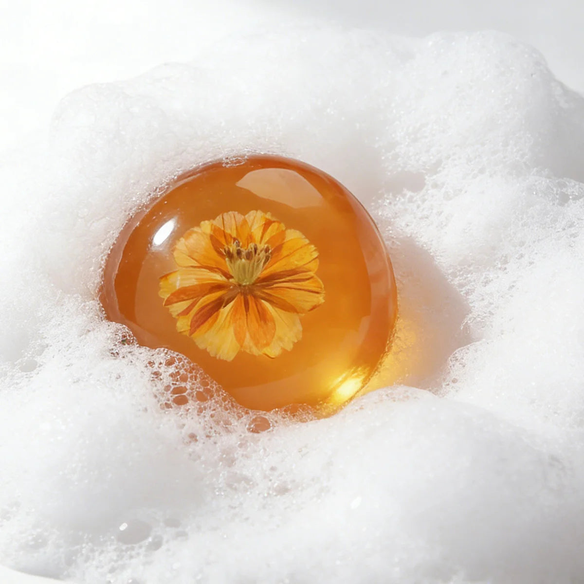 Natural Handmade Amino Acid Flower Soap Coconut Oil Moisturizing Qme