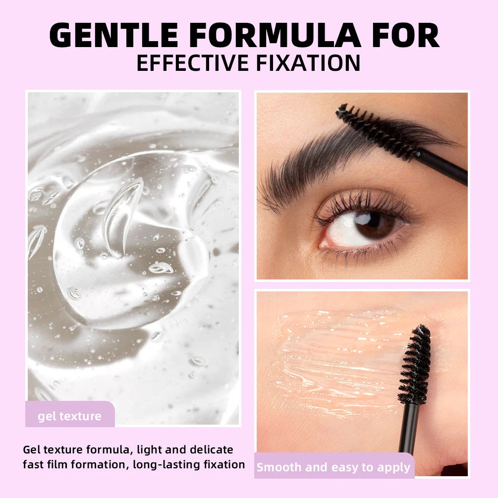 QIBEST Transparent Eyebrow Styling Soap Brows Gel Long Lasting Eyebrow Shaped Creamy Wax Colorless Pomade Lift Natural Wild Brow Qme