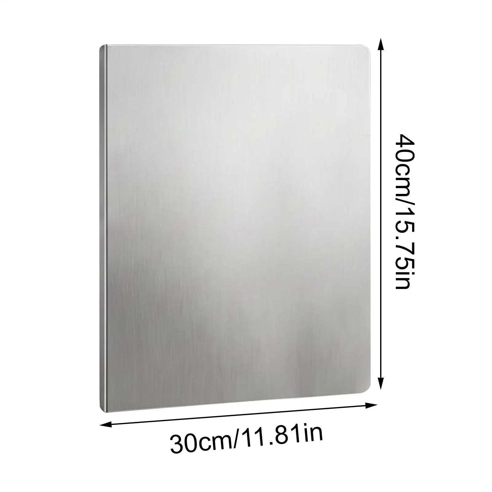 Stainless Steel Cutting Board Non-Slip Easy Clean Metal Cutting Board for Home Restaurant Counter Meal Prep Food Meat Vegetable Qme
