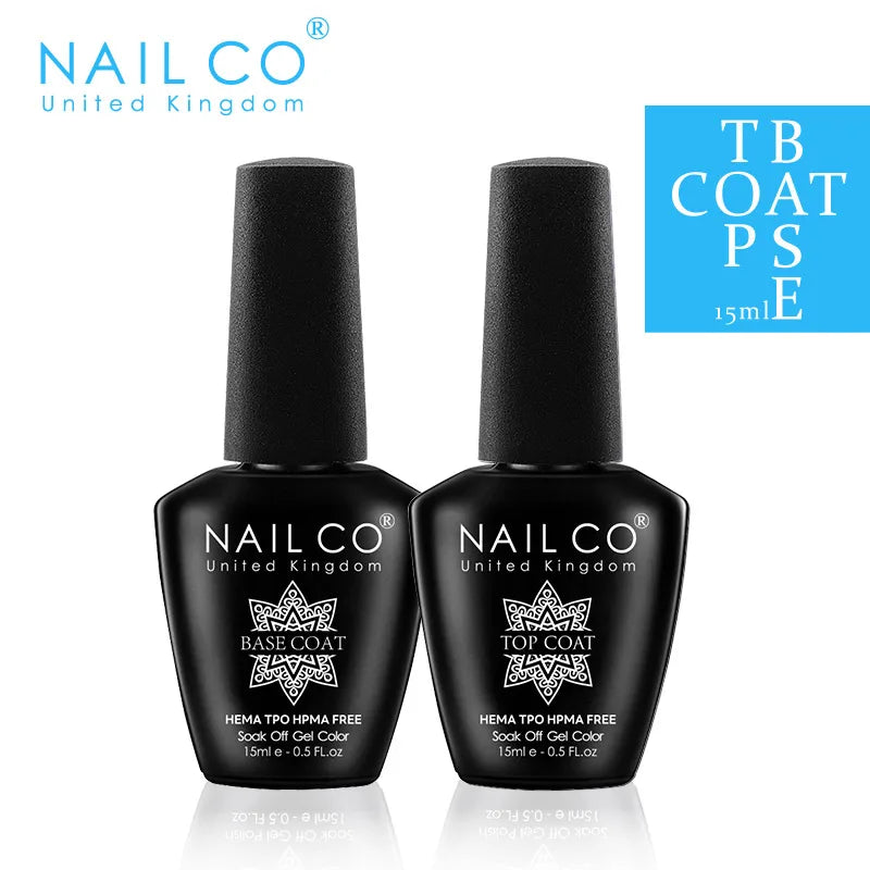 NAILCO Coat Base Gel Nail Polish Nails Art Semi Permanent Lacquer Qme