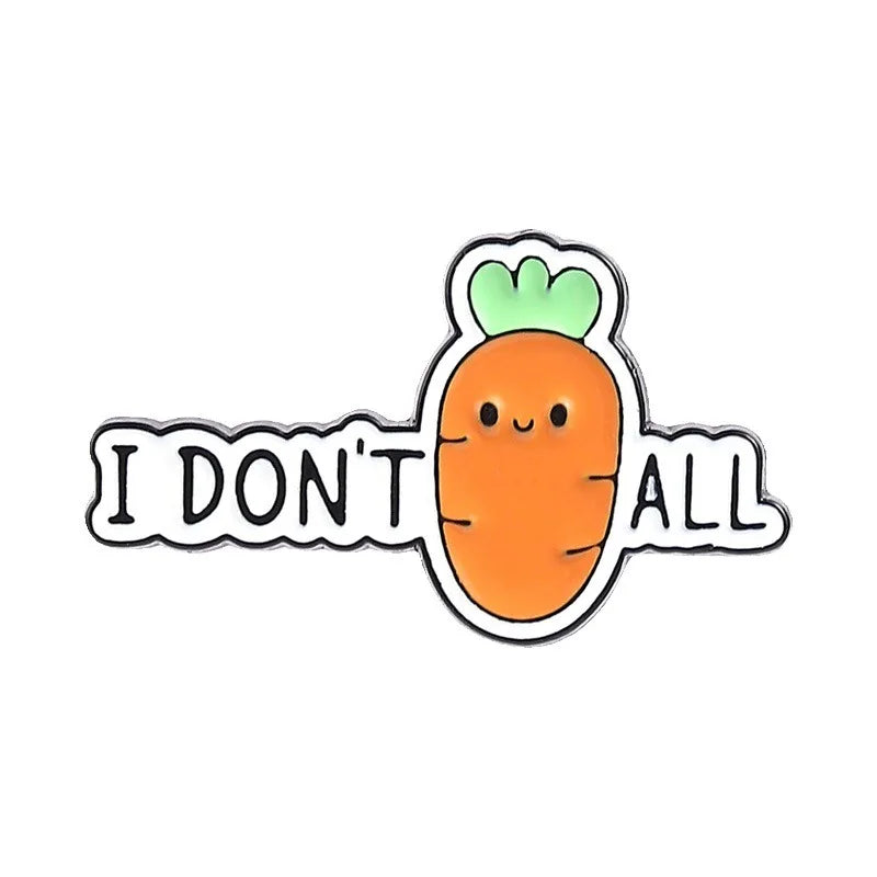 Cute Vegetable Tomato Carrot Metal Enamel Pins Cartoon Plant Lapel Pin Badge Decor for Clothes Hat Fashion Jewelry Party Gift Qme style2