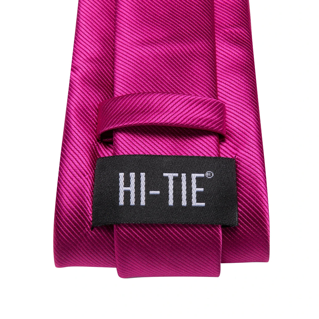 Hi-tie Men's Ties Solid Pink Green Jacquard Necktie Accessories Daily Qme