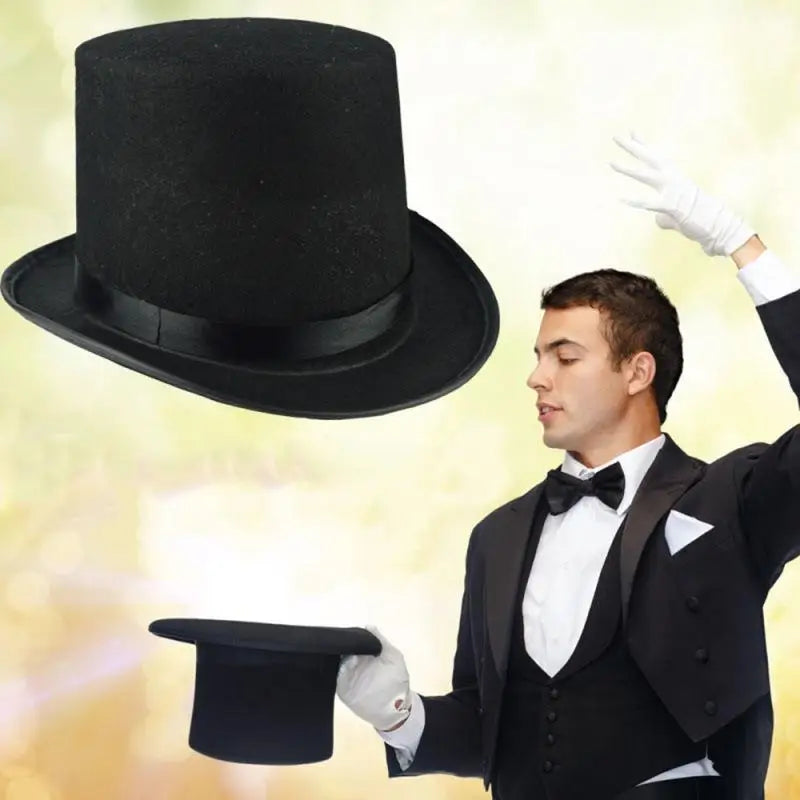 Gentleman Mad Hatter Hat Halloween Party Costume Felt Magician Cap Qme Default Title