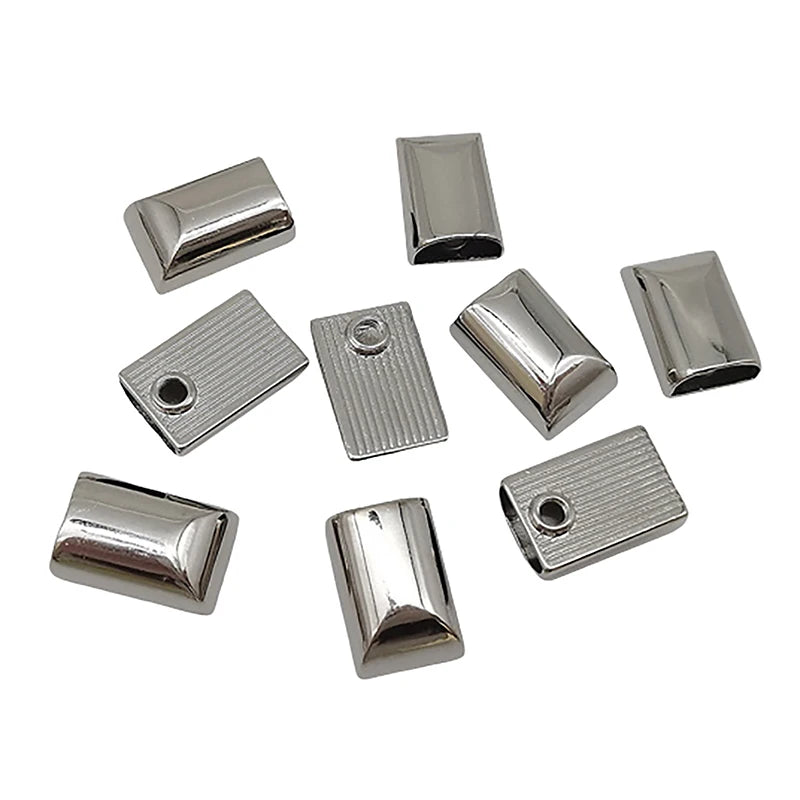 Metal Zipper Stopper Tail Clip Stop Plug Head Screw Diy Sewing Qme Silver 10PCS