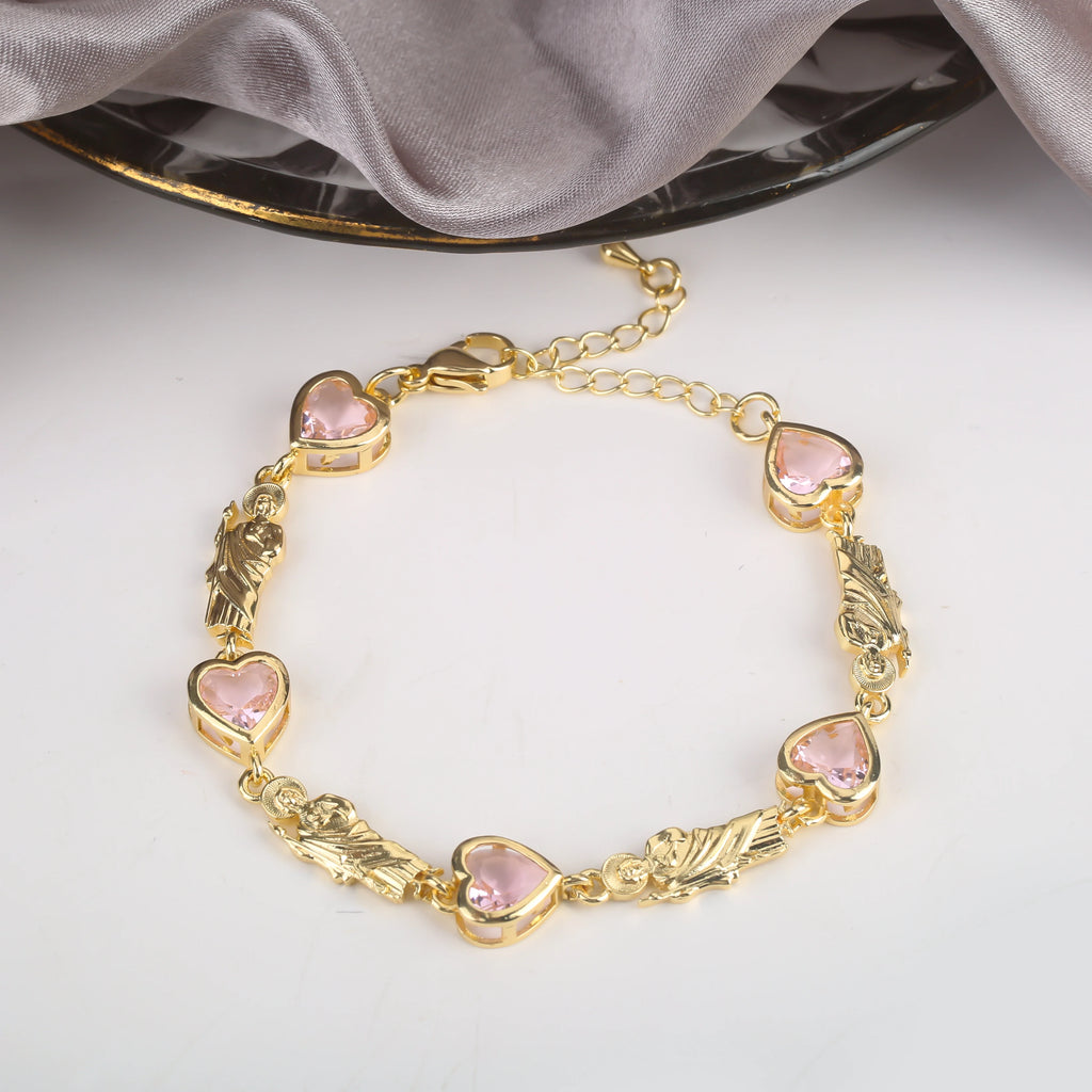 5 Styles Classic St. Jude Bracelet Copper Plated 18k Gold Adjustable Bracelet For Man Woman Party Daily Wear Religious Jewelry Qme 12