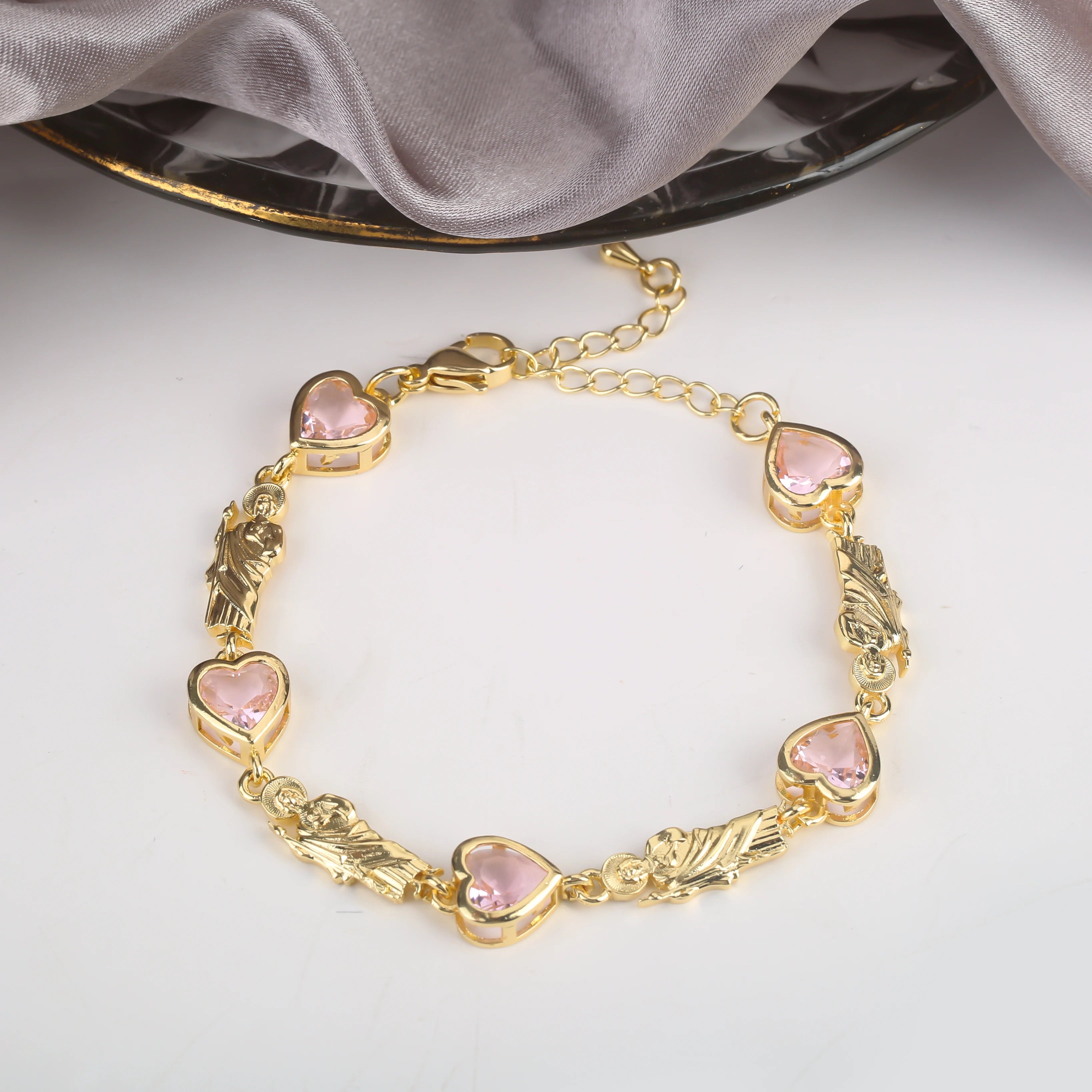 5 Styles Classic St. Jude Bracelet Copper Plated 18k Gold Adjustable Bracelet For Man Woman Party Daily Wear Religious Jewelry Qme 12