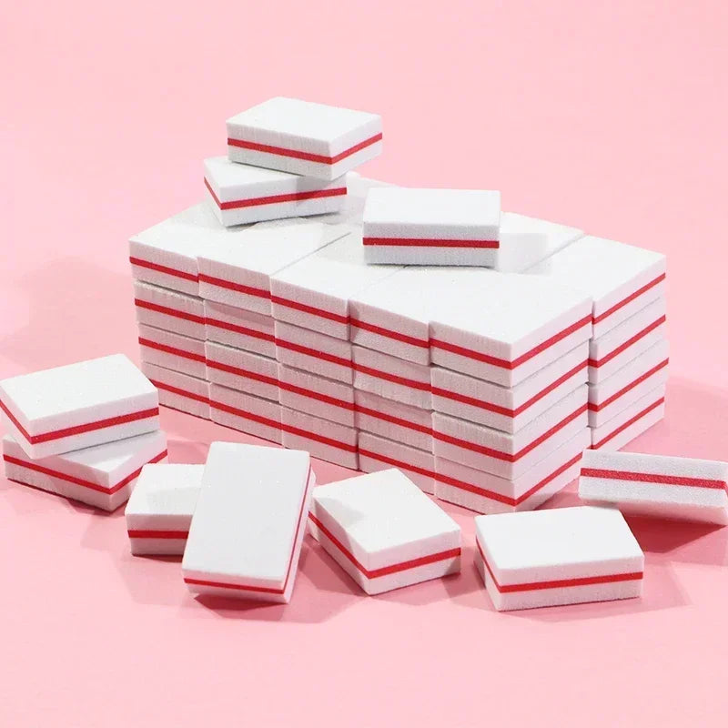 10-100PCS Mini Buffing Sanding Files Block Pedicure Care Nail Art Buffer Polish Manicure Pedicure Nail File Tools Nail Charm New Qme