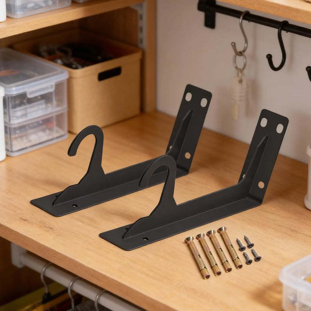 Closet Rod Bracket Bar Support Shelf Replacement Brackets Cabinet Qme