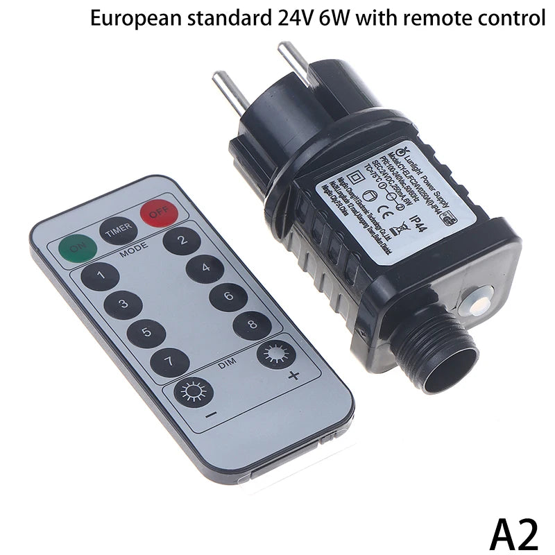 EU US UK Plug AC 220V 110V To 31VDC 6W 24V 5V Transformer Plug Power Supply IP44 8Modes LED Lamp Driver Switch Adapter Qme EU 24V6W w Remote