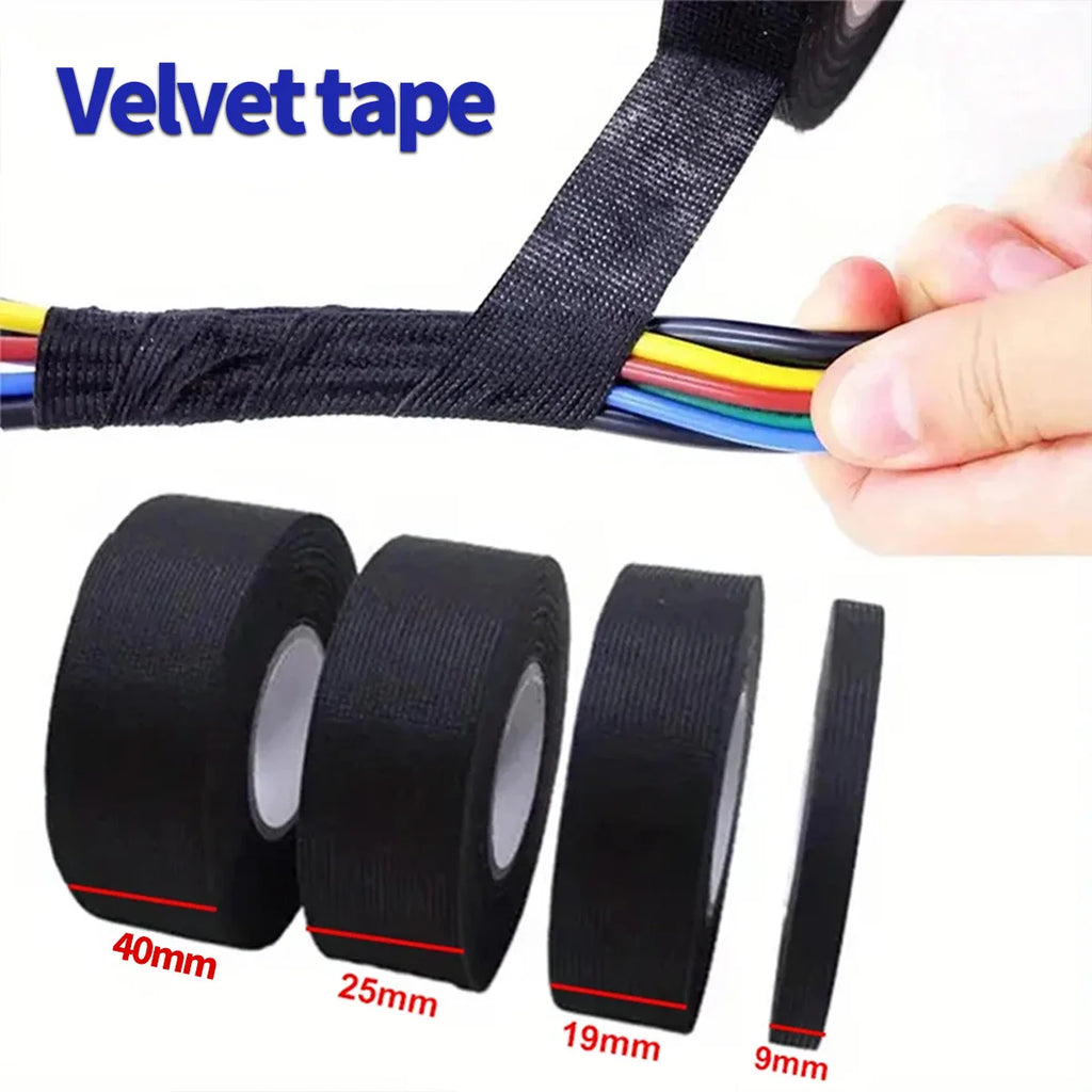 High-Temperature Resistant Velvet Cloth Tape - Shock Absorbing & Soundproofing Super Adhesive Electrical Insulation Tape Qme