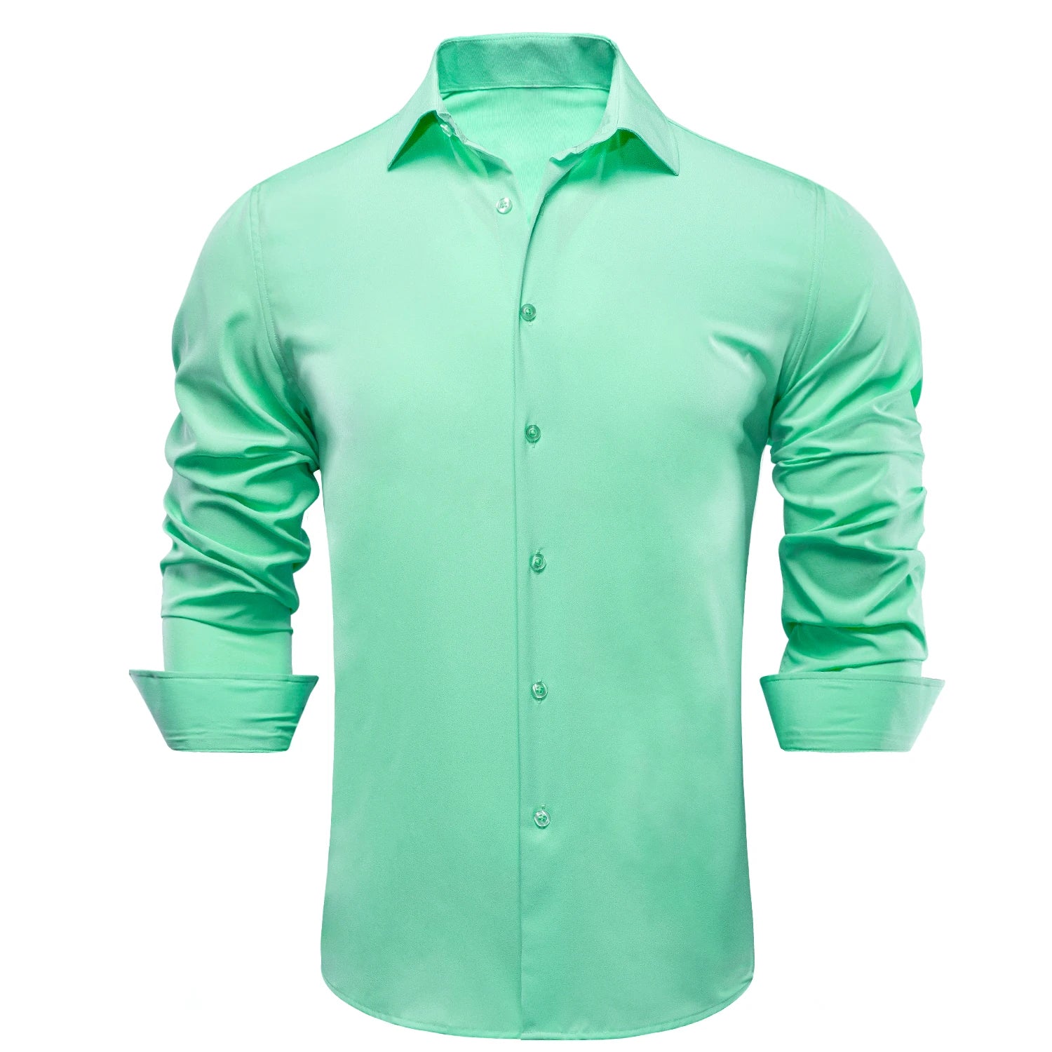 Hi-Tie Jacquard Paisley Light Blue Mens Shirt Long Sleeve Lapel Shirt Blouse Outerwear Wedding Office Breathable Quality Qme CY-1081 3XL