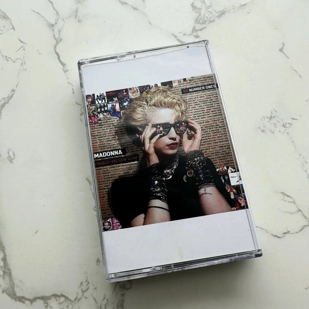 Retro Pop Hits Cassette Tape, Collage-Style Portrait Art Cover, High-Fidelity Analog Audio Media for Music Fans & Home Decor Qme Finally Love