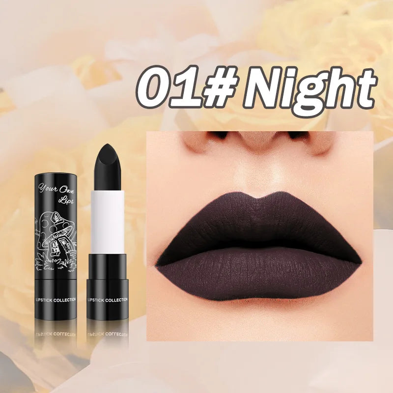 Matte Lipstick Vibrant Colors Waterproof Sweat Resistant Non Stick Qme 01 Night