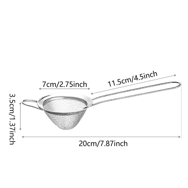 Fine Mesh Stainless Steel Conical Strainer Cocktail Bar Strainer Premium Mesh Cocktail Cone Strainer Qme