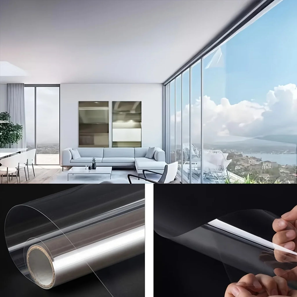 Safety Window Film Shatterproof Glass Film Suitable For Glass Windows Transparent Self-Adhesive Suitable For Home And Office. Qme