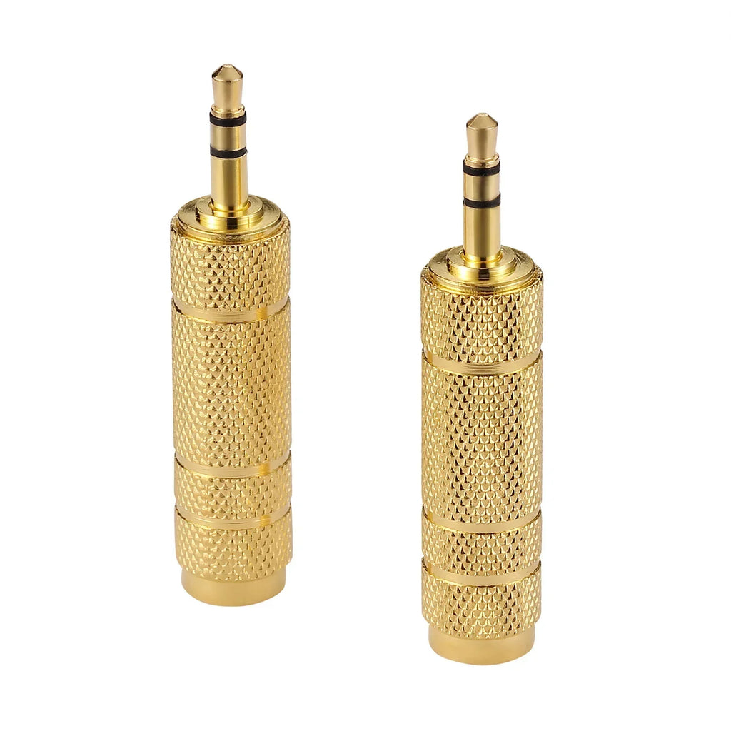 10PCS Audio 6.5 To 3.5 Adapter Microphone Microphone Headset 3.5mm Male Hole To 6.35 Female Plug Big To Small Qme