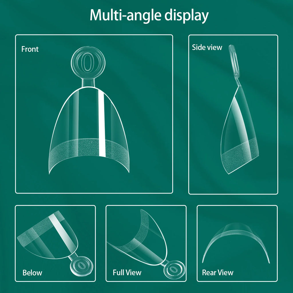Nailpop Soft Gel Tips Nails Acrylic Material Half Almond Artificial Qme
