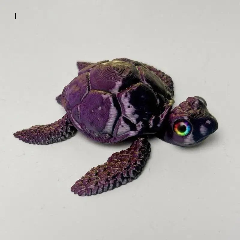 3D Printed Turtle Figurines Movable Joints Collection Desktop Decoration Ornaments Holiday Gifts Qme I