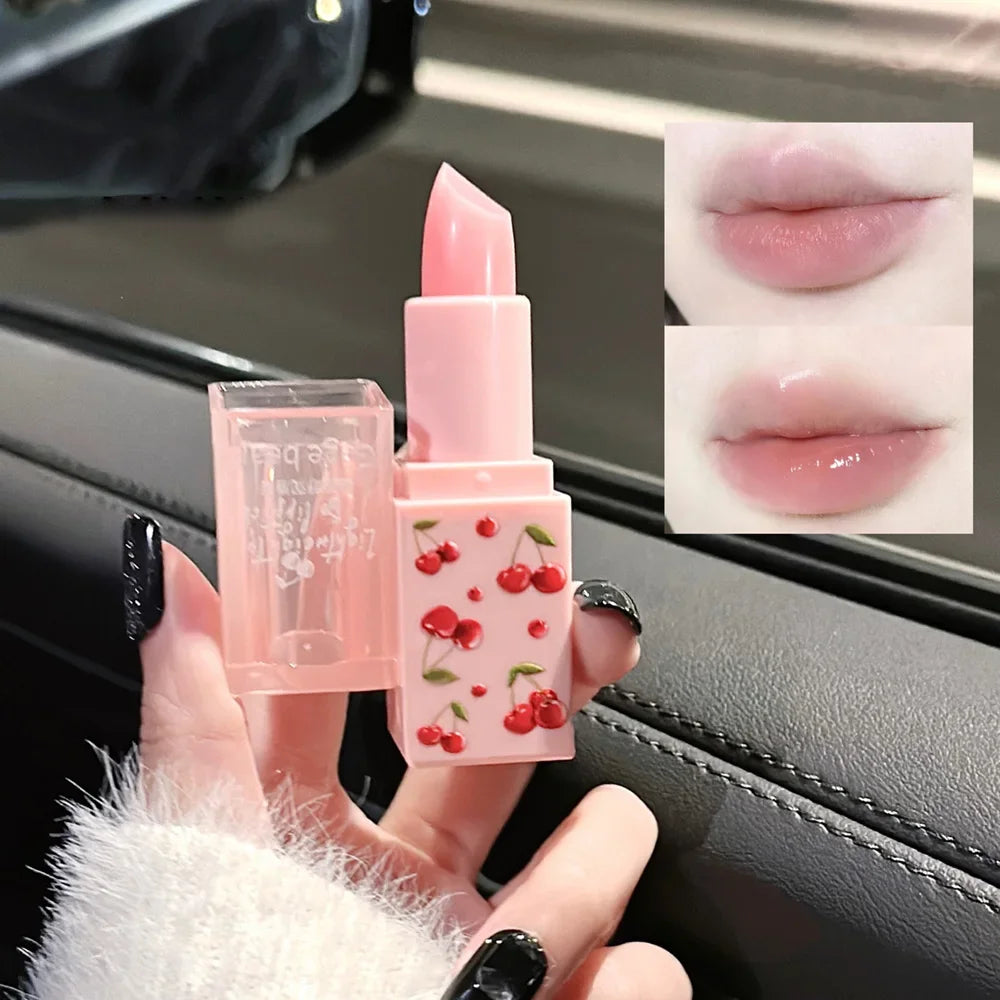 Cherry Hydrating Lip Balm Oil Gege Bear Light Moisturizing Soothing Qme