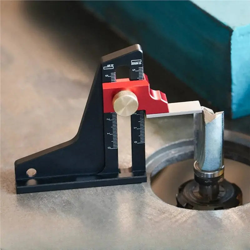 A02F-Height Gauge Depth Aluminum Alloy DIY Woodworking Tablesaw Height Measurement Tool Qme
