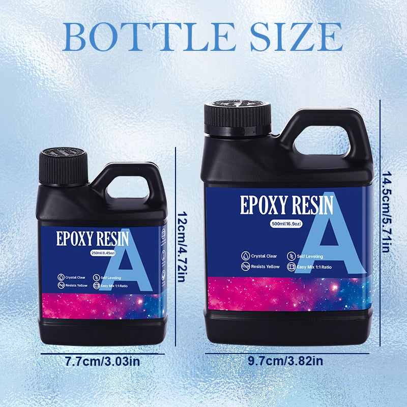 Fast Curing 1:1 Crystal Clear Epoxy Resin Kit Heat Resistant Casting Coating Resin for Art DIY Craft Jewelry Wood Table Top Qme