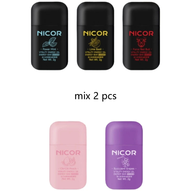 Nasal Inhalation Double-Hole Nasal Pass Feeling Sleepy Essential Balm Vitality Refreshing Essential Oil Energy Bar Nasal Pass Qme mix 2 pcs China Mainland