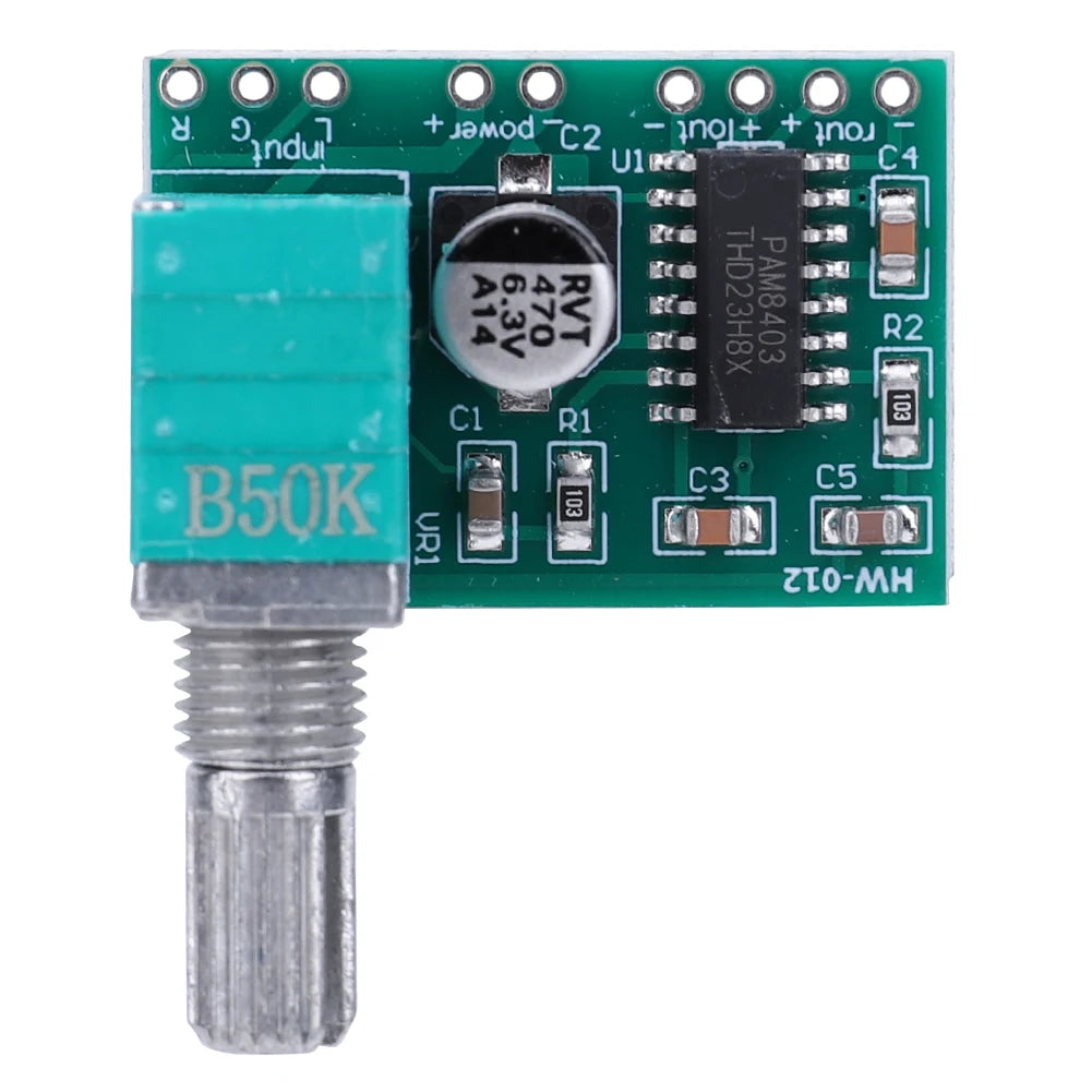 PAM8403 Voice Sound Amplifier Module 3W*2 Audio Power Amplifier Module With Volume Control USB Power Qme