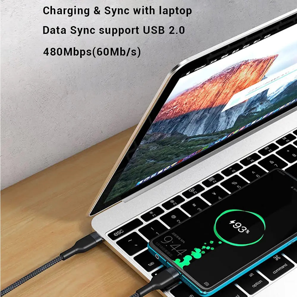 Type C to Type C 60W Fast Charging Cable USB C 0.25M Portable Short Data Cable For iPhone Samsung Xiaomi Dual PD Charge Cables Qme