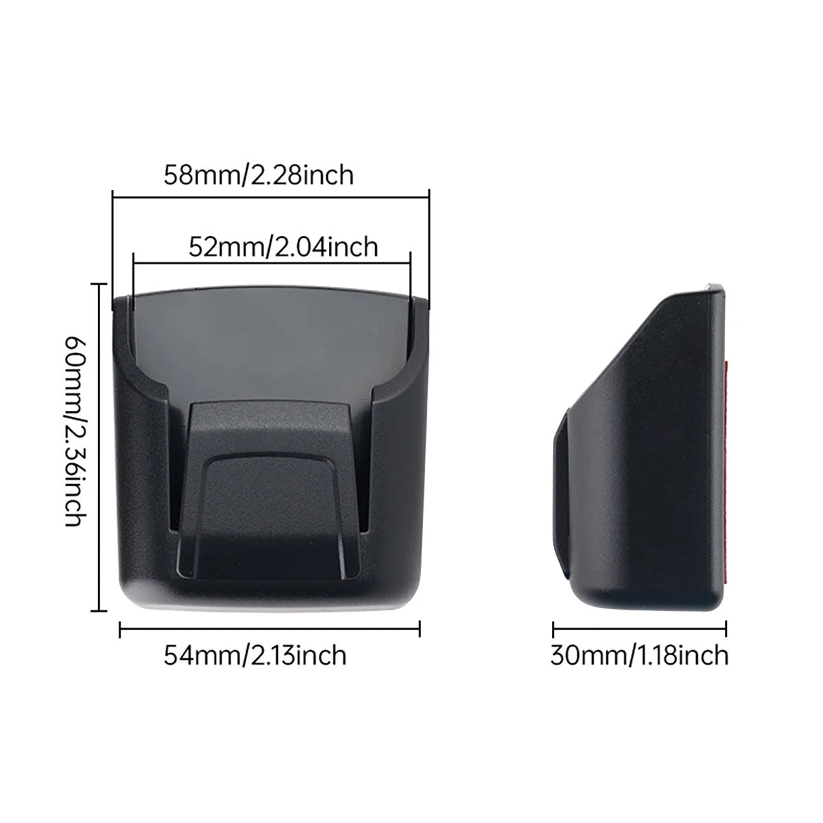 PVC Car Key Holder Remote Control Slot Durable Black Card Accessory Qme