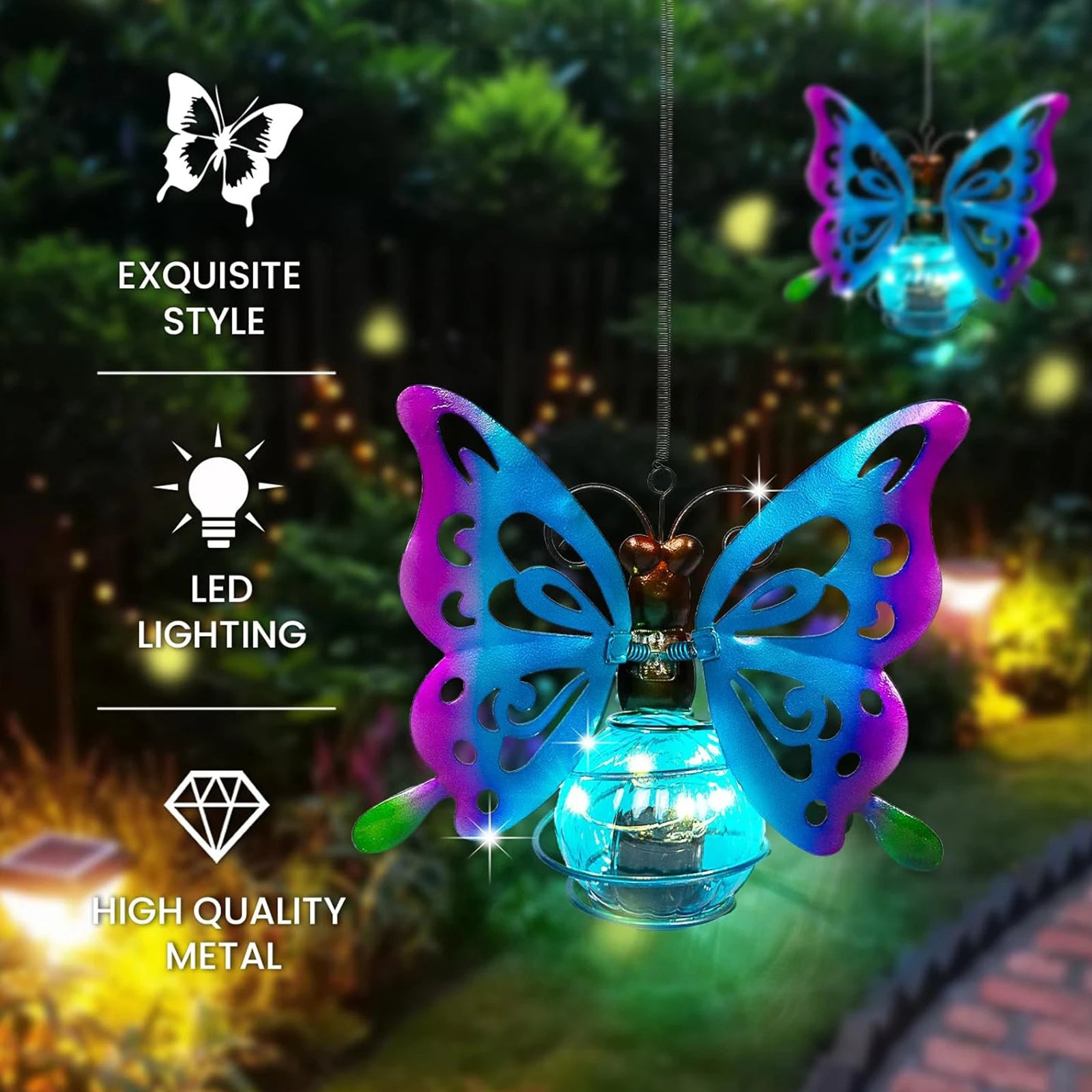 Solar Insect Lights Outdoor Suspended Insect Simulation Light Designed Specifically For Garden Decor Waterproof Outdoor Light Qme