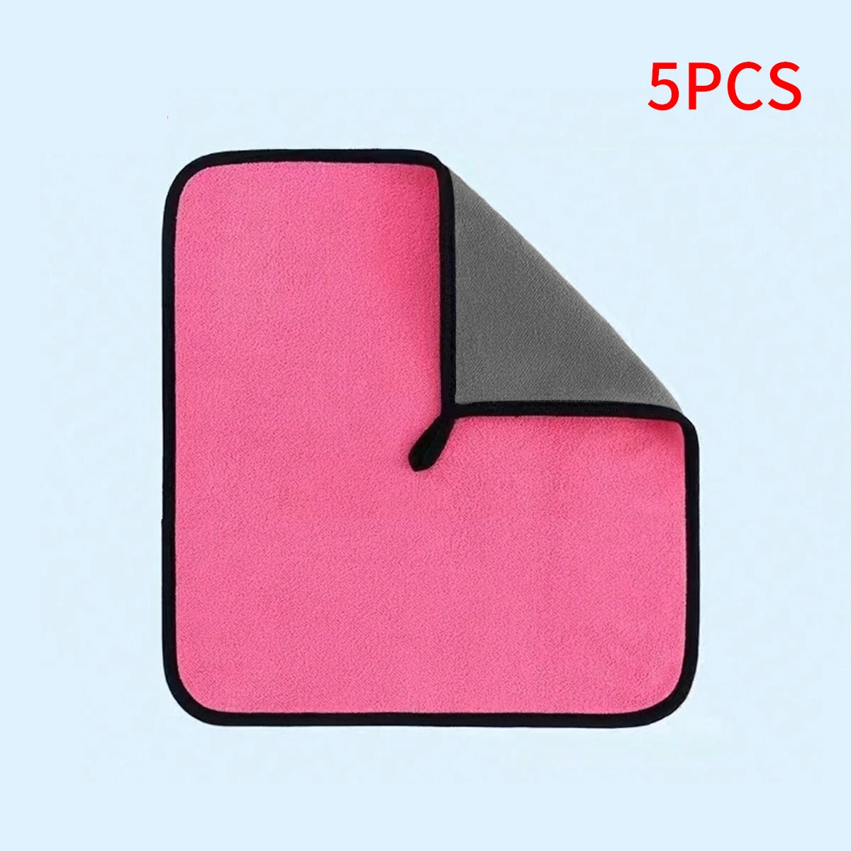 5 30X30cm High-density Coral Fleece Car Wash Towel Thickened Qme 5 pink towels