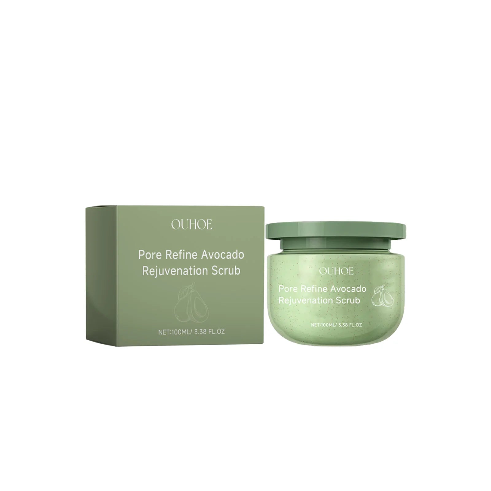 Exfoliating Scrub Deep Cleansing Skin Removing Dirt Refreshing and Skin Suitable for Many Skin Suitable for Both Men and Women Qme Avocado