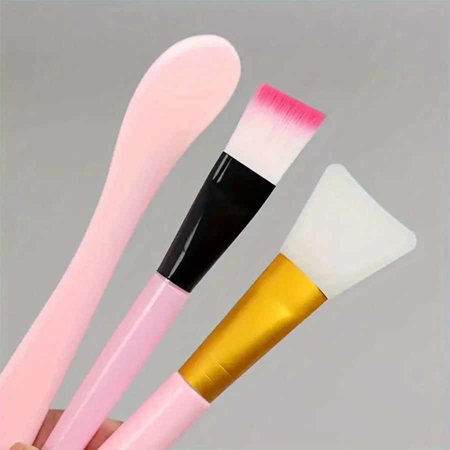 7pcs/Set DIY Face Mask Mixing Tools - Facial Applicator Spatula Mask Bowl Spoons -Applying Masks And Skin Care Products Qme