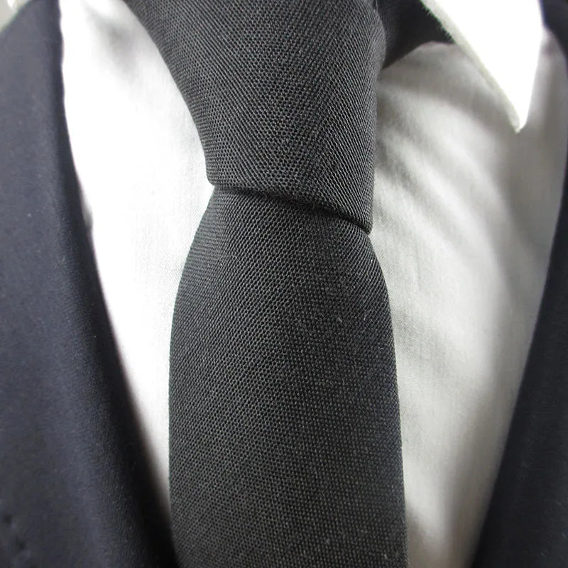 Fashion Mens Necktie Solid Wool Ties Jacquard Woven Ascot Navy Blue Qme COLOR1