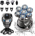 7D Head Electric Razor for Men, Multifunctional Bald Head Shaver Grooming Kit, Waterproof Type-C USB Rechargeable 6 in 1 Cordles Qme Default Title