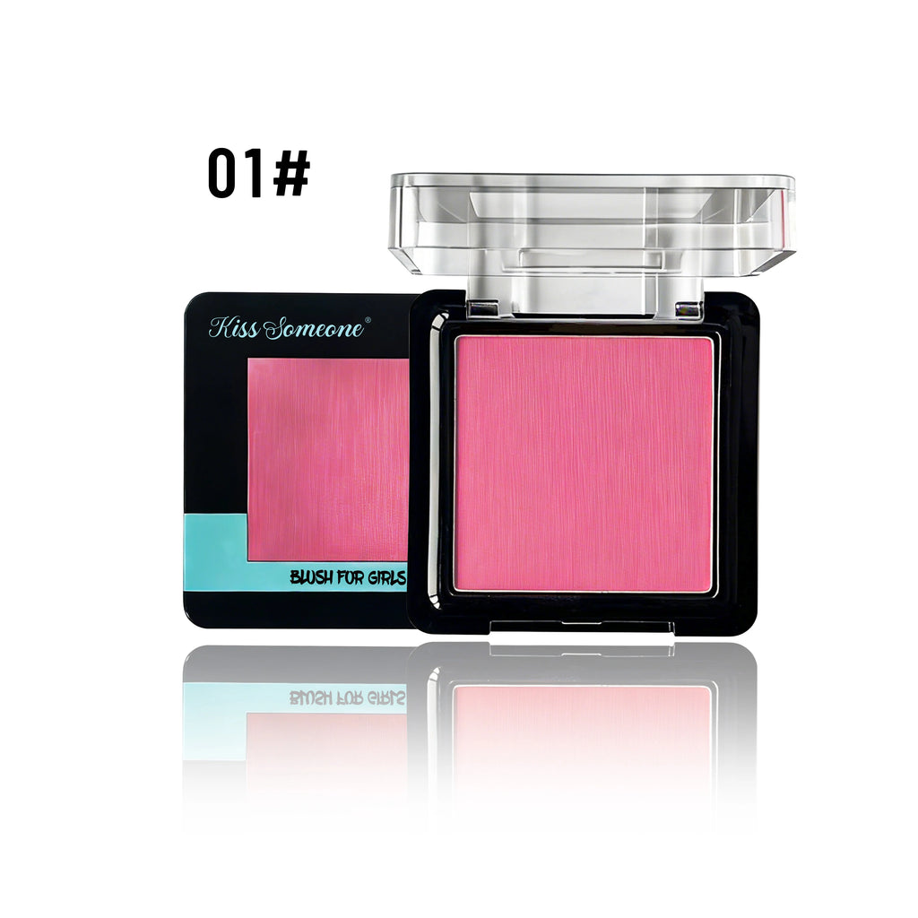 Blush for Cheeks, Matte Powder Blush Palette, Vegan, Cruelty-Free, High Pigment, Long Lasting, Buildable, Lightweight Qme 01 5g