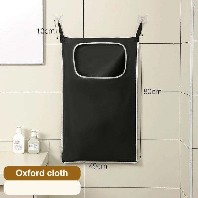 Household Sundries Storage Bag Door Hanging Laundry Basket Wall Qme A5